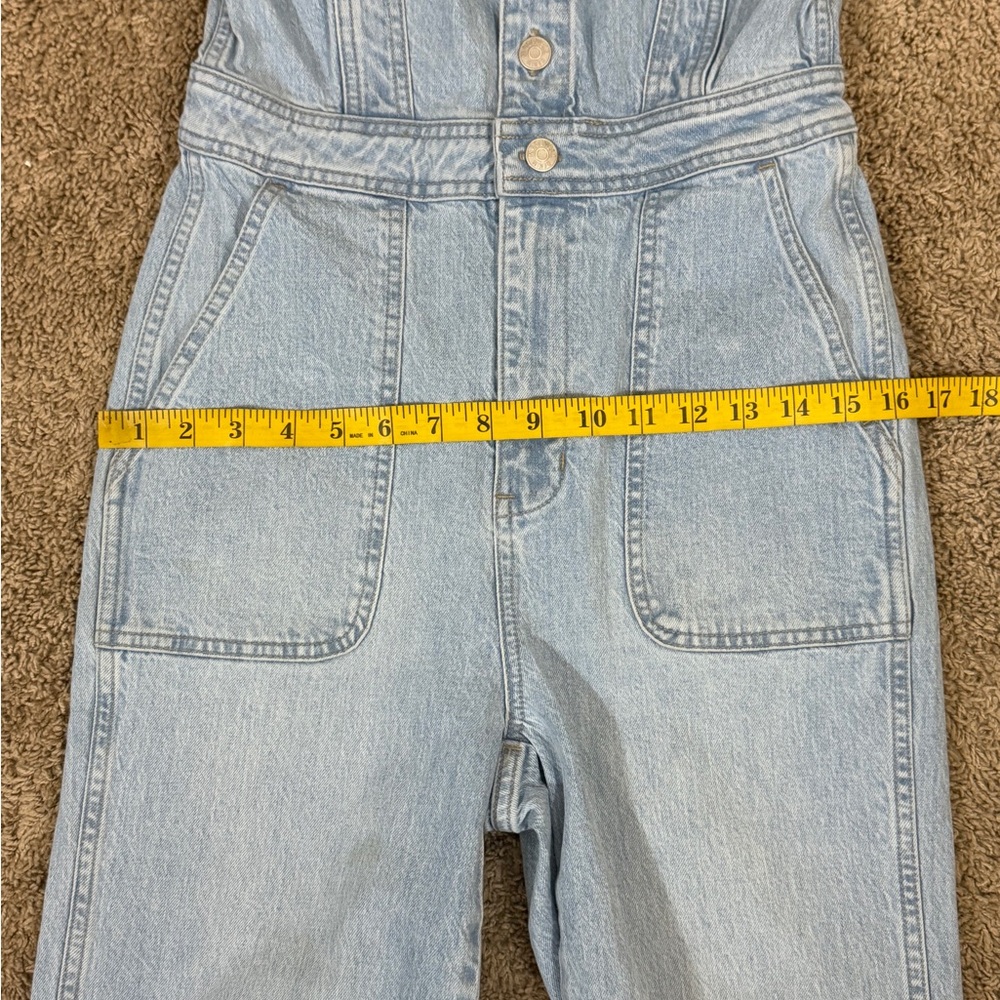 Madewell Light Blue Gillam Wash Stitched Straps Denim Jumpsuit SKU0398 - Picture 10 of 13